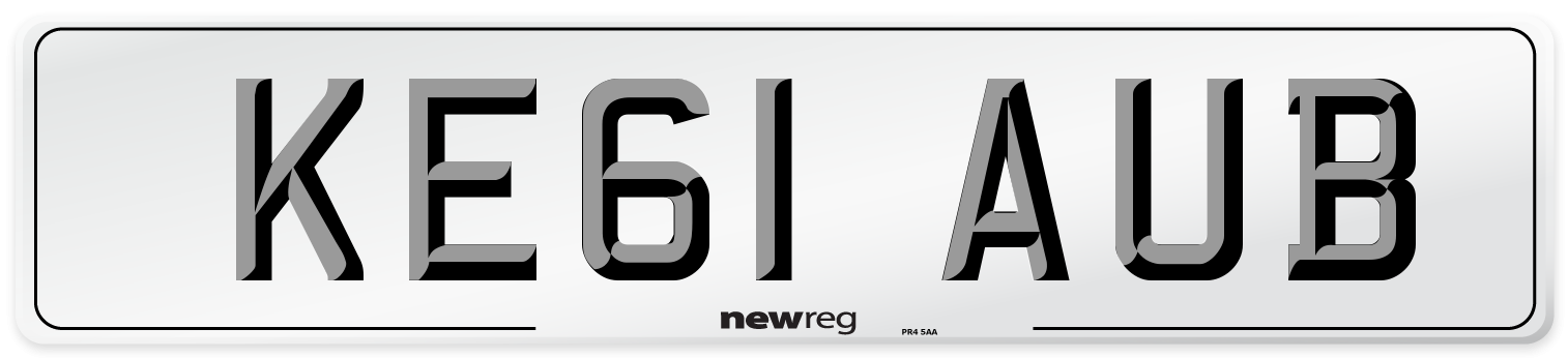 KE61 AUB Number Plate from New Reg